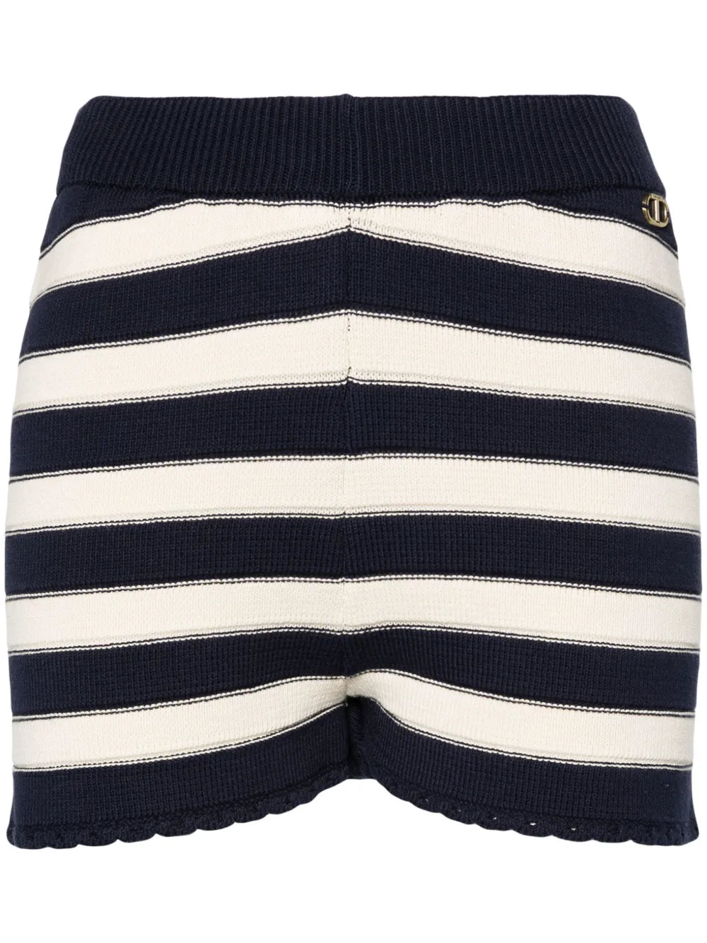 Striped Knitted Mini Short