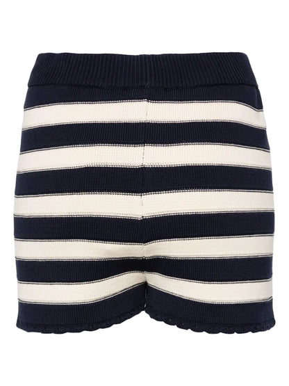Striped Knitted Mini Short