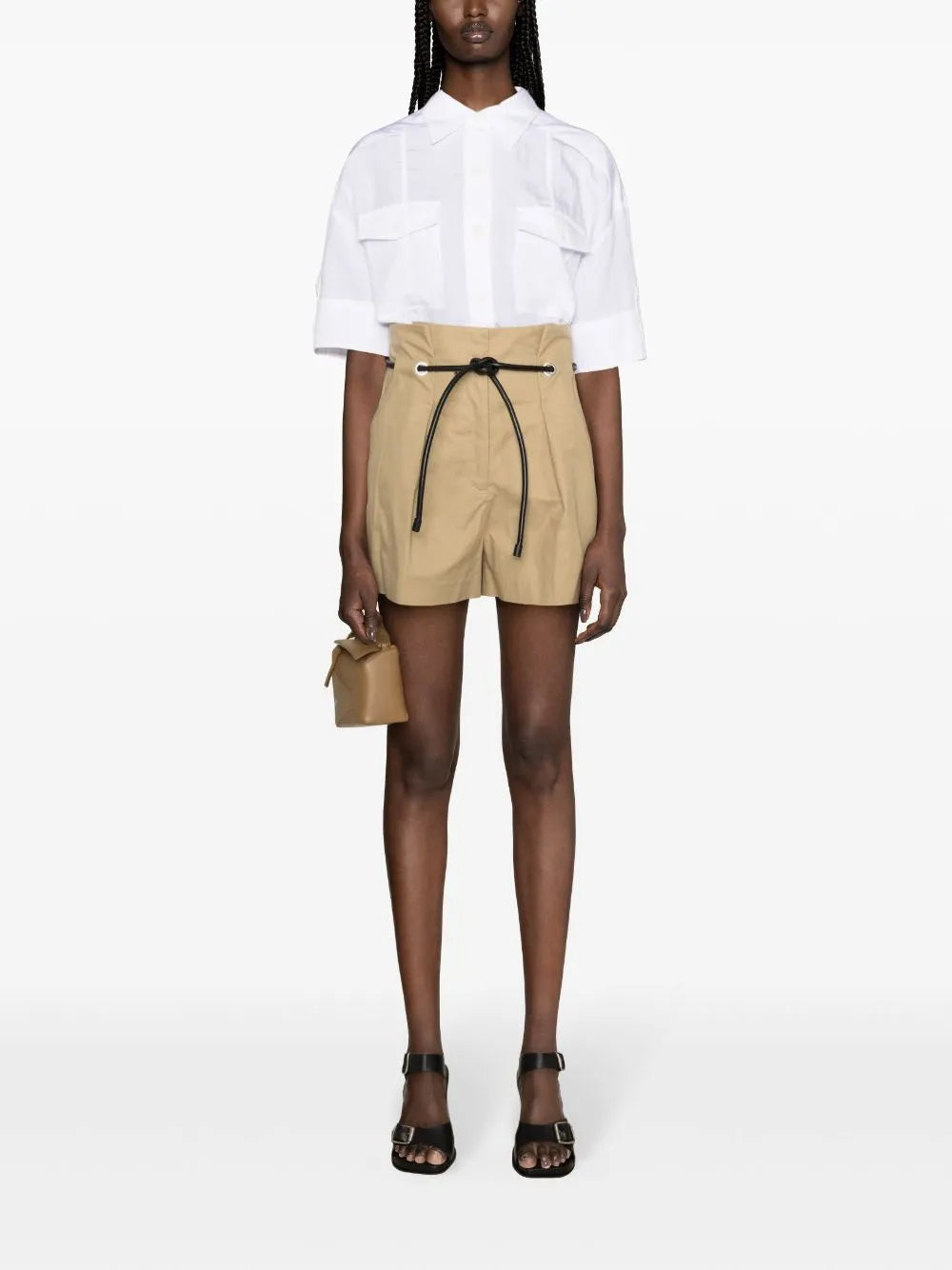 Origami Belted Shorts