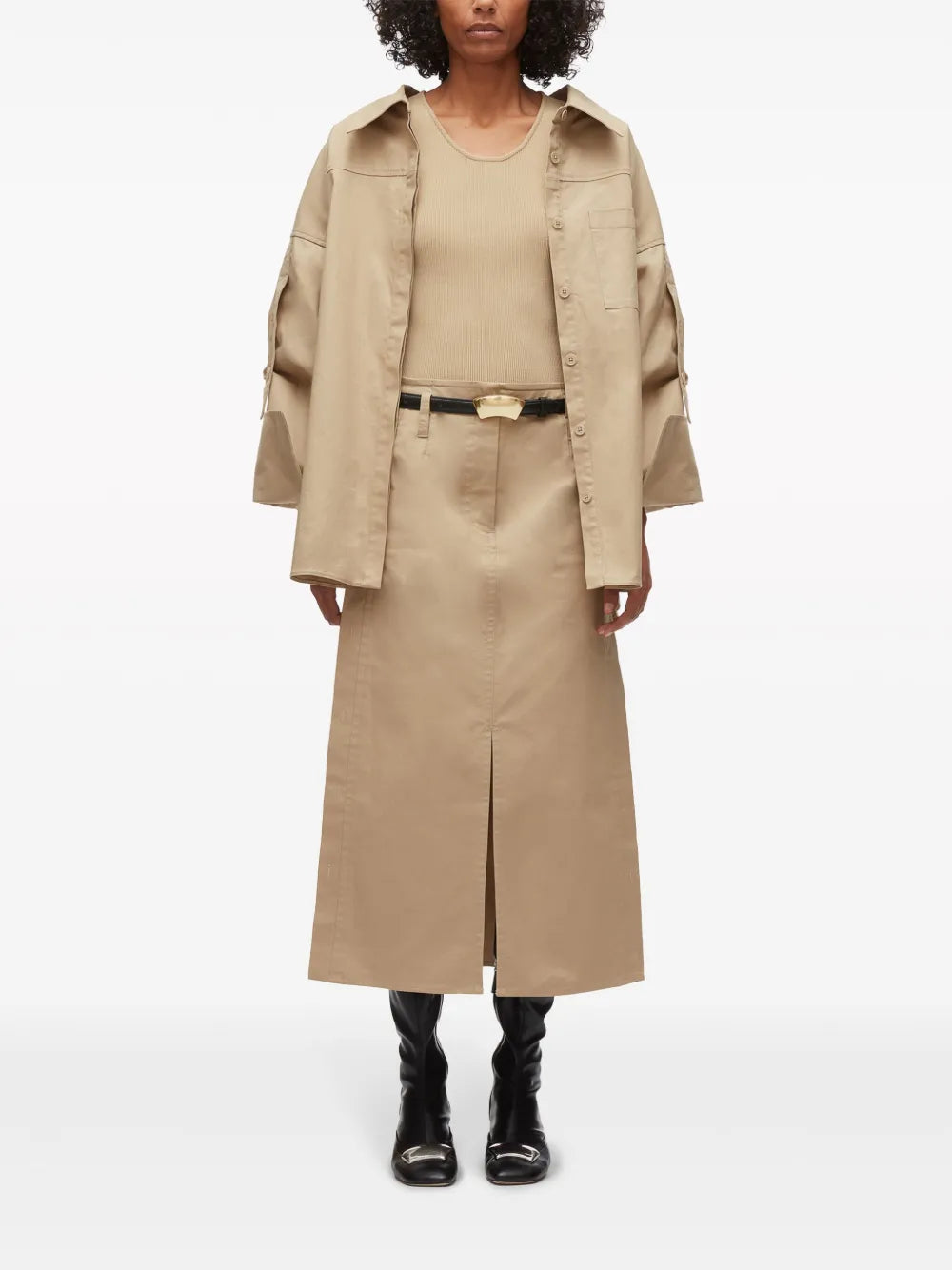 Belted Midi Skirt