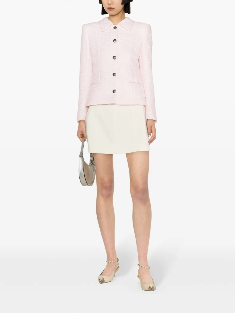Sequin-Embellished Tweed Blazer