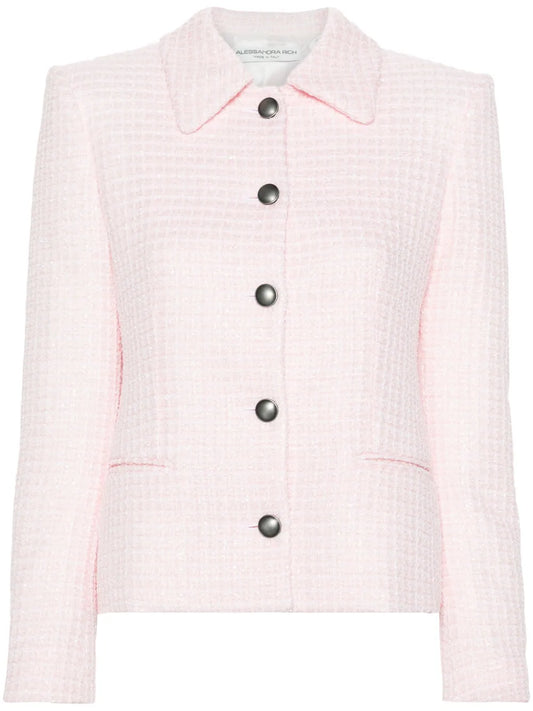 Sequin-Embellished Tweed Blazer