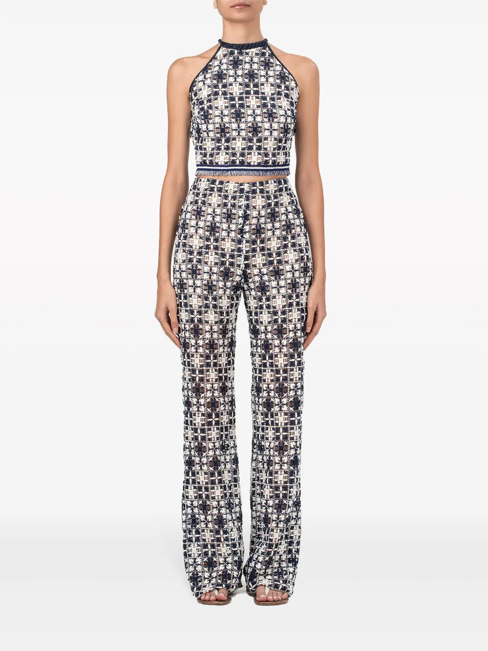 Joan Crochet-Knit Trousers