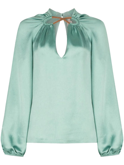 Ximena Silk Cut-Out Blouse