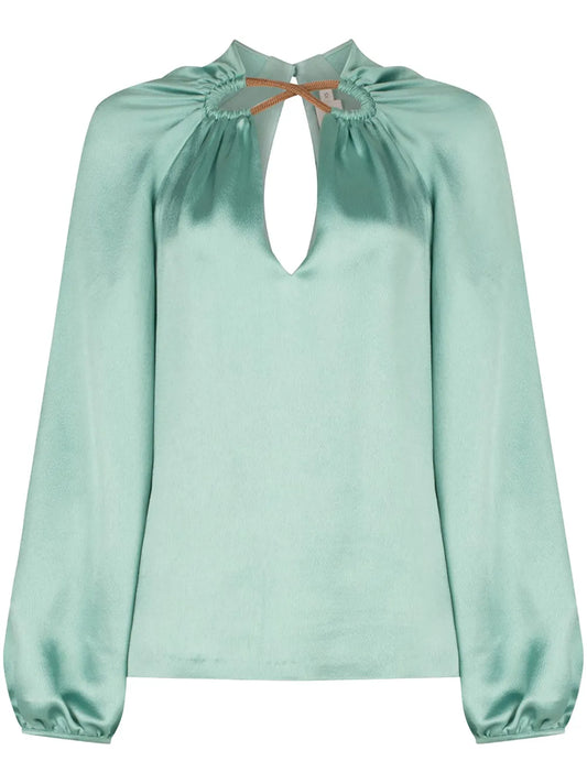 Ximena Silk Cut-Out Blouse