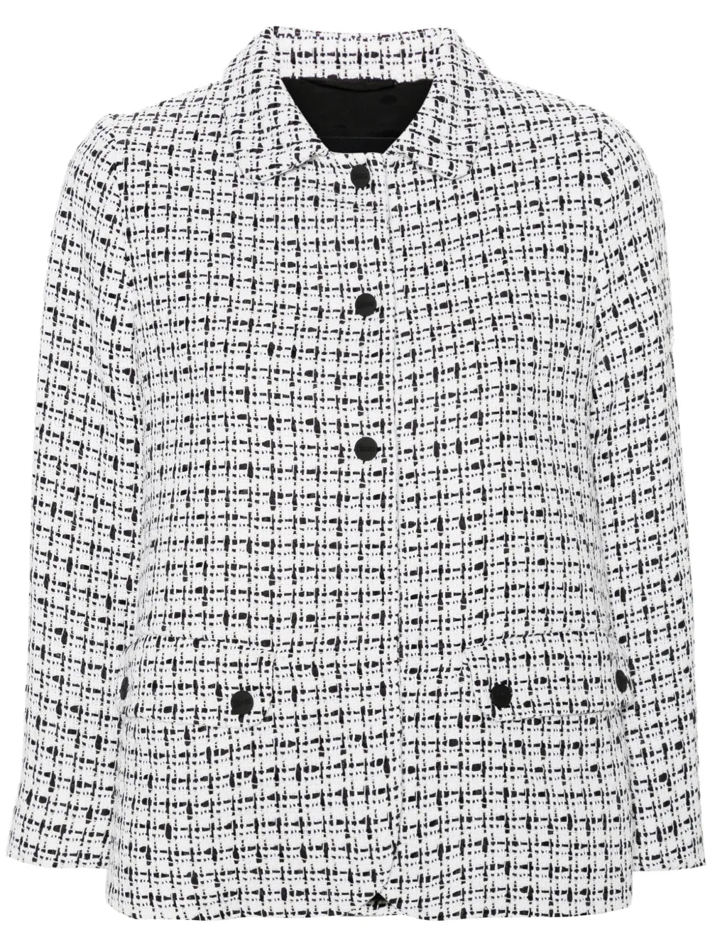 Single-Breasted Bouclé Jacket