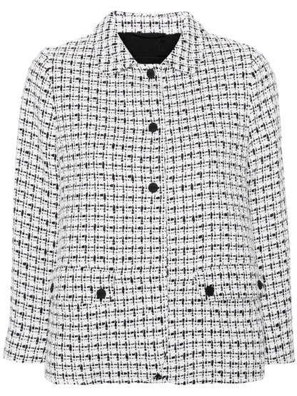 Single-Breasted Bouclé Jacket