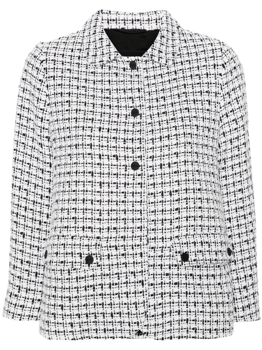 Single-Breasted Bouclé Jacket