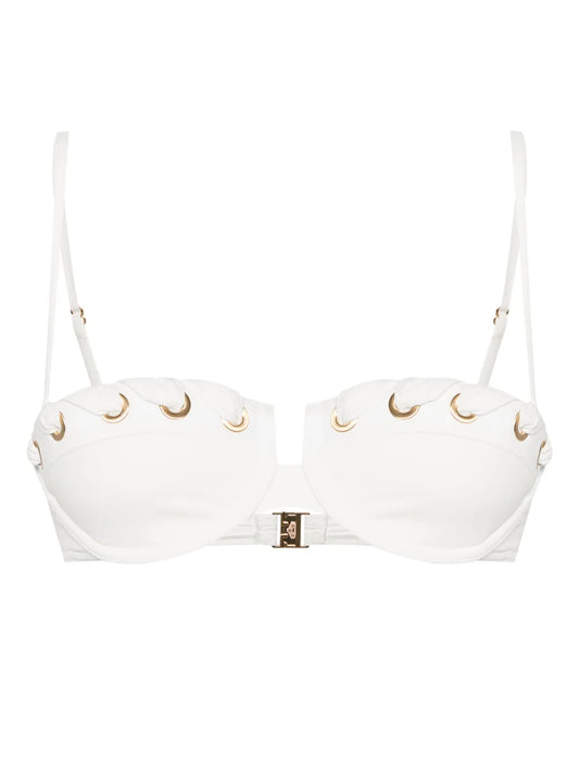 Halliday Whipstitch-Trim Bikini Top