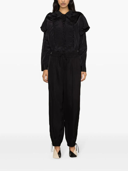 Ruffled Button-Up Blouse