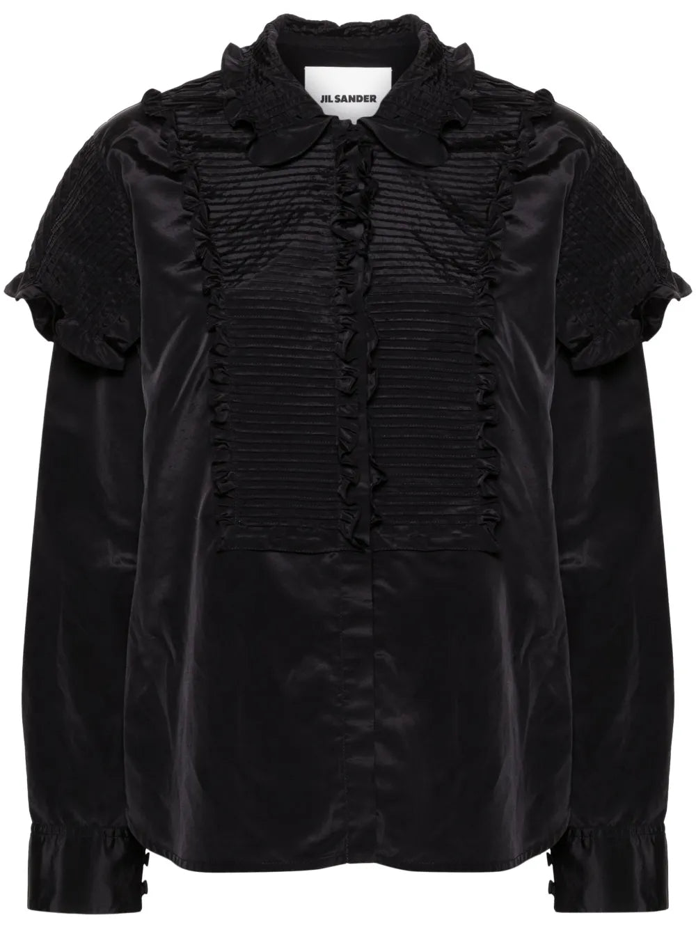 Ruffled Button-Up Blouse