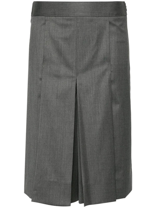 Mid-Rise Pleated Shorts