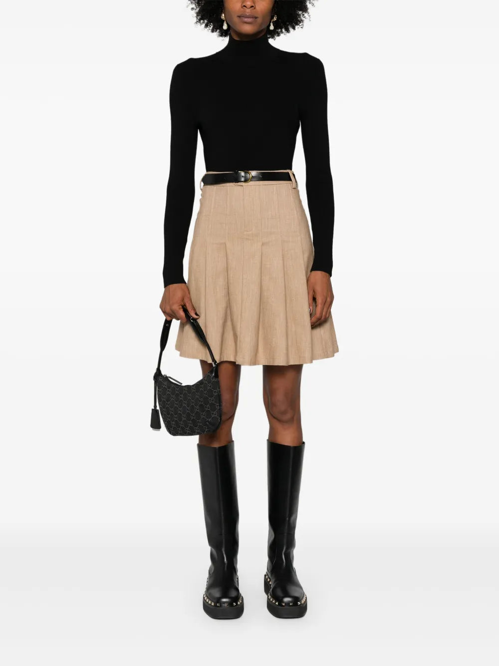 Mock-Neck Ribbed Jumper