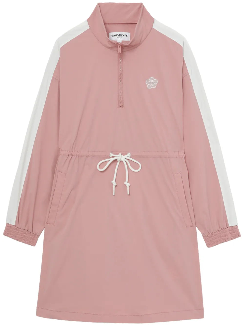 Logo-Appliqué Drawstring Dress