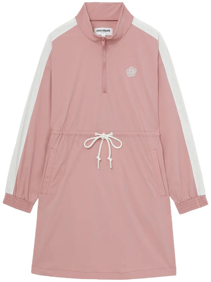 Logo-Appliqué Drawstring Dress