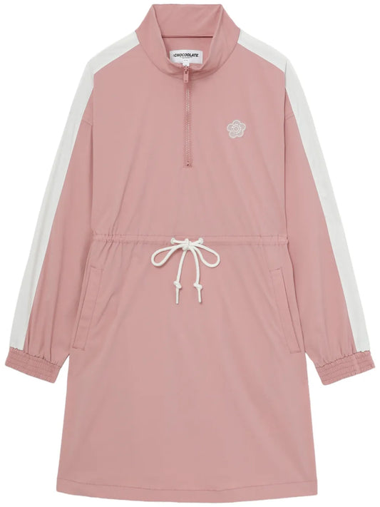 Logo-Appliqué Drawstring Dress