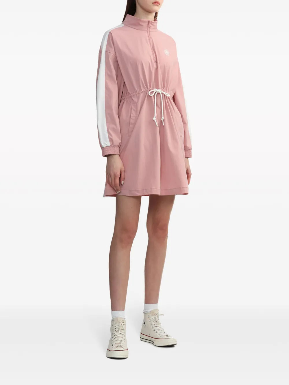 Logo-Appliqué Drawstring Dress