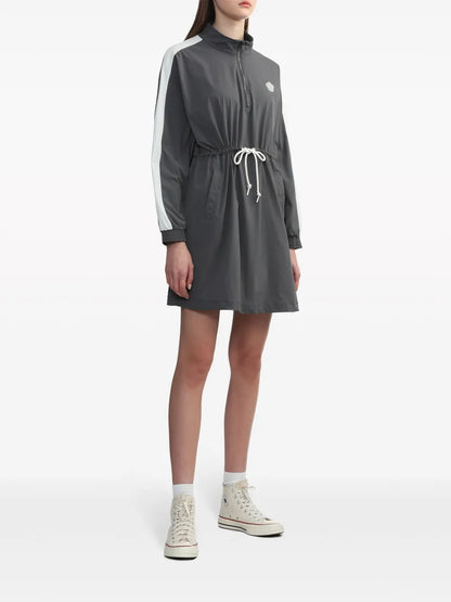 Logo-Appliqué Drawstring Dress