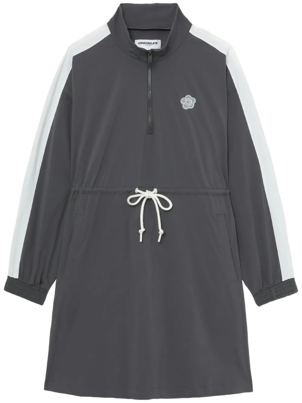Logo-Appliqué Drawstring Dress