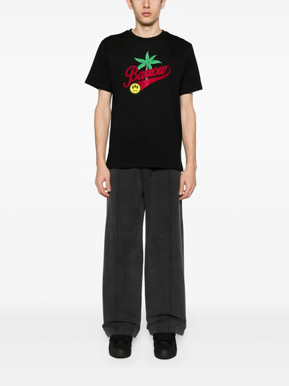 Palm-Tree Printed Cotton T-Shirt