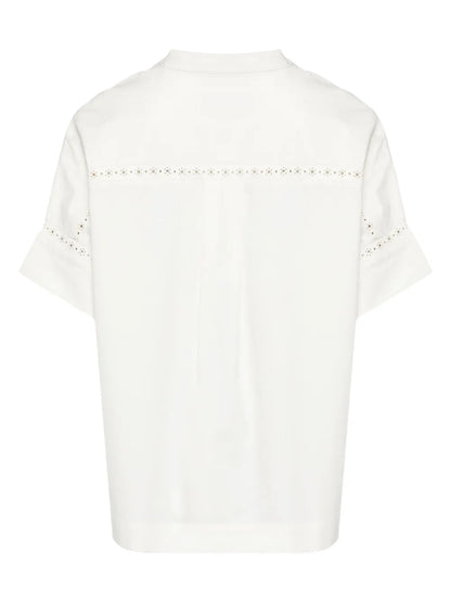 Openwork Short-Sleeve Shirt