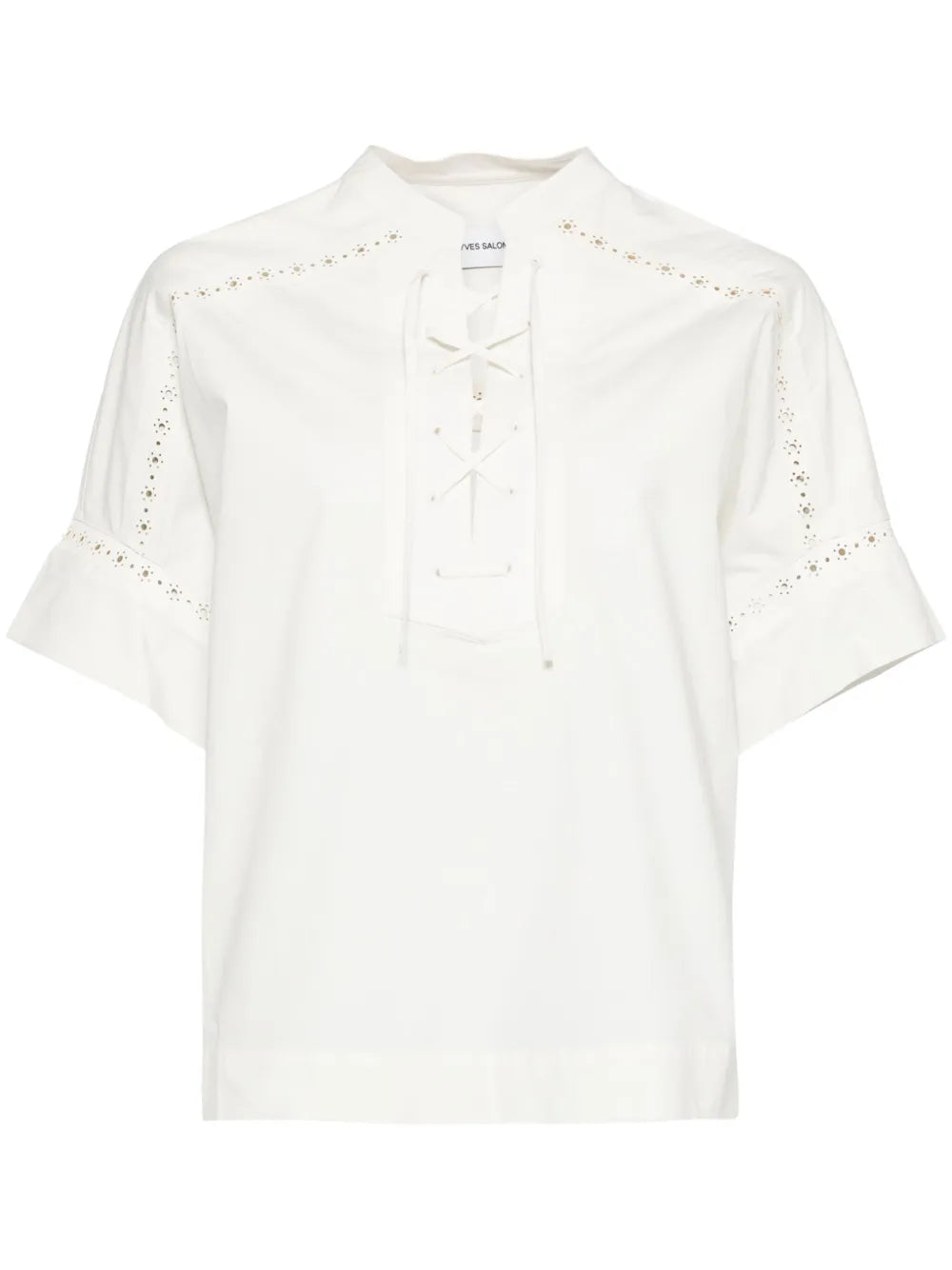 Openwork Short-Sleeve Shirt