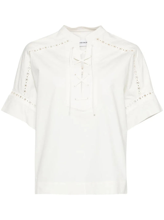 Openwork Short-Sleeve Shirt