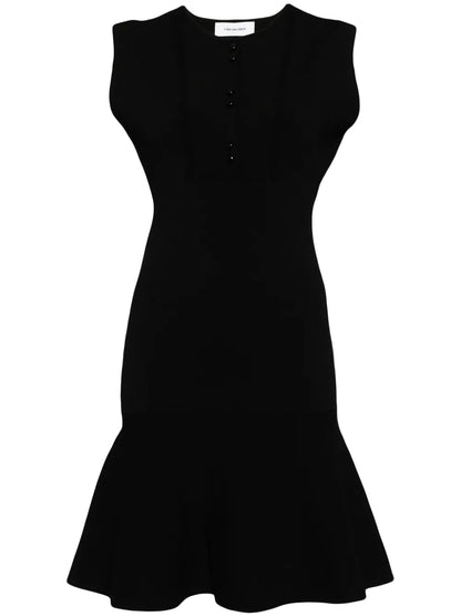 Peplum-Hem Midi Dress