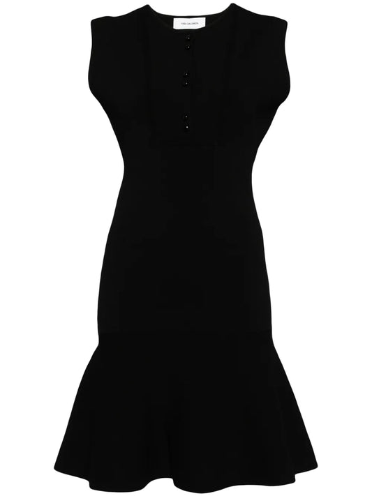 Peplum-Hem Midi Dress