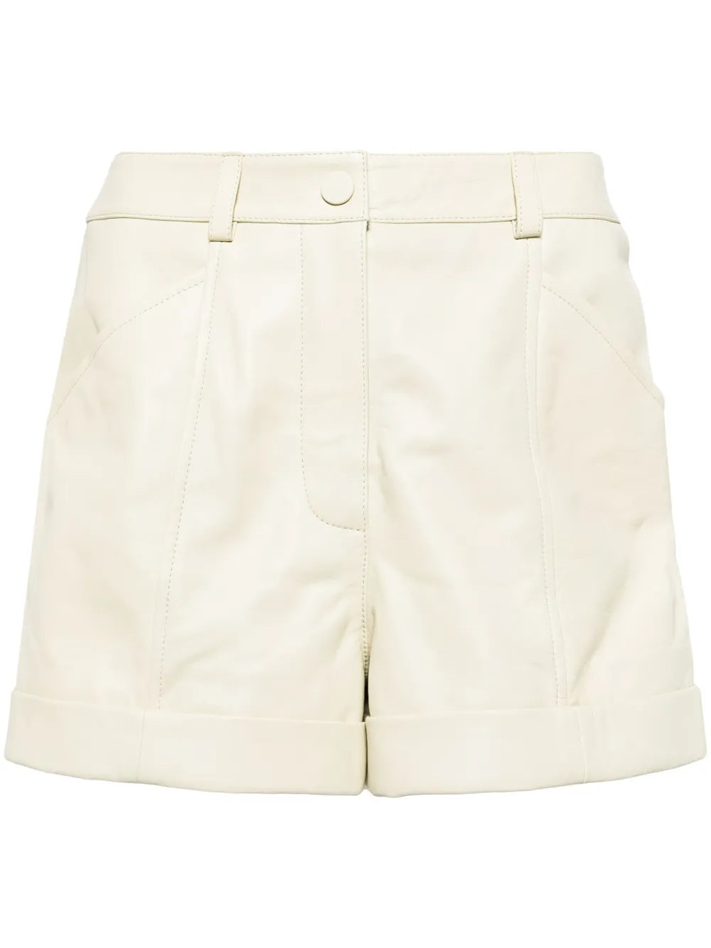 High-Waist Leather Shorts