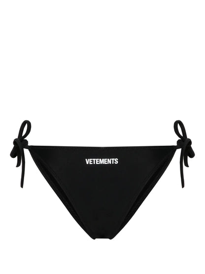 Logo-Print Tied Bikini Bottom