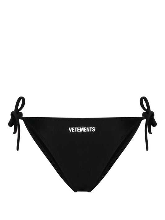 Logo-Print Tied Bikini Bottom