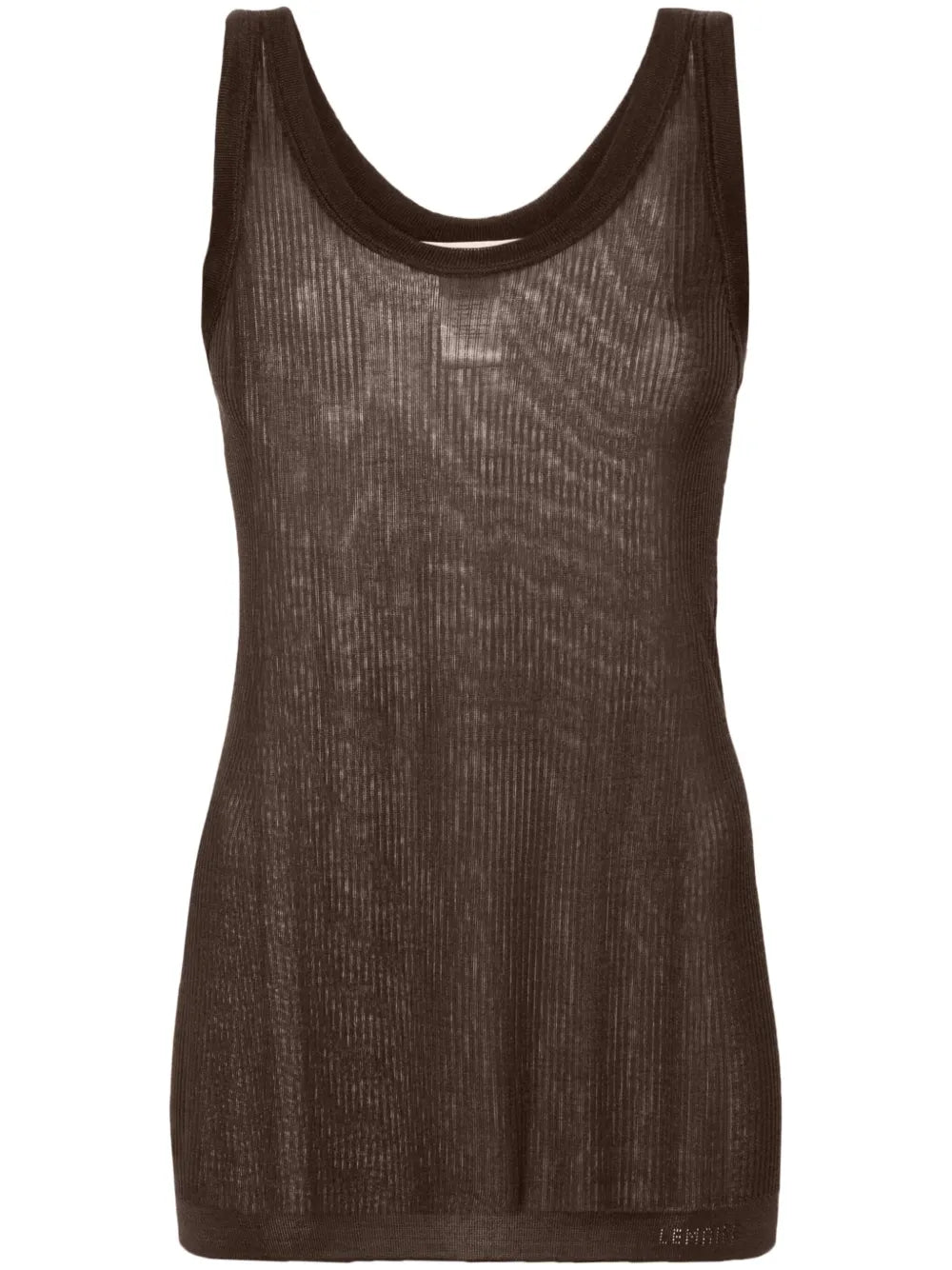 Fine-Ribbed Seamless Tank Top