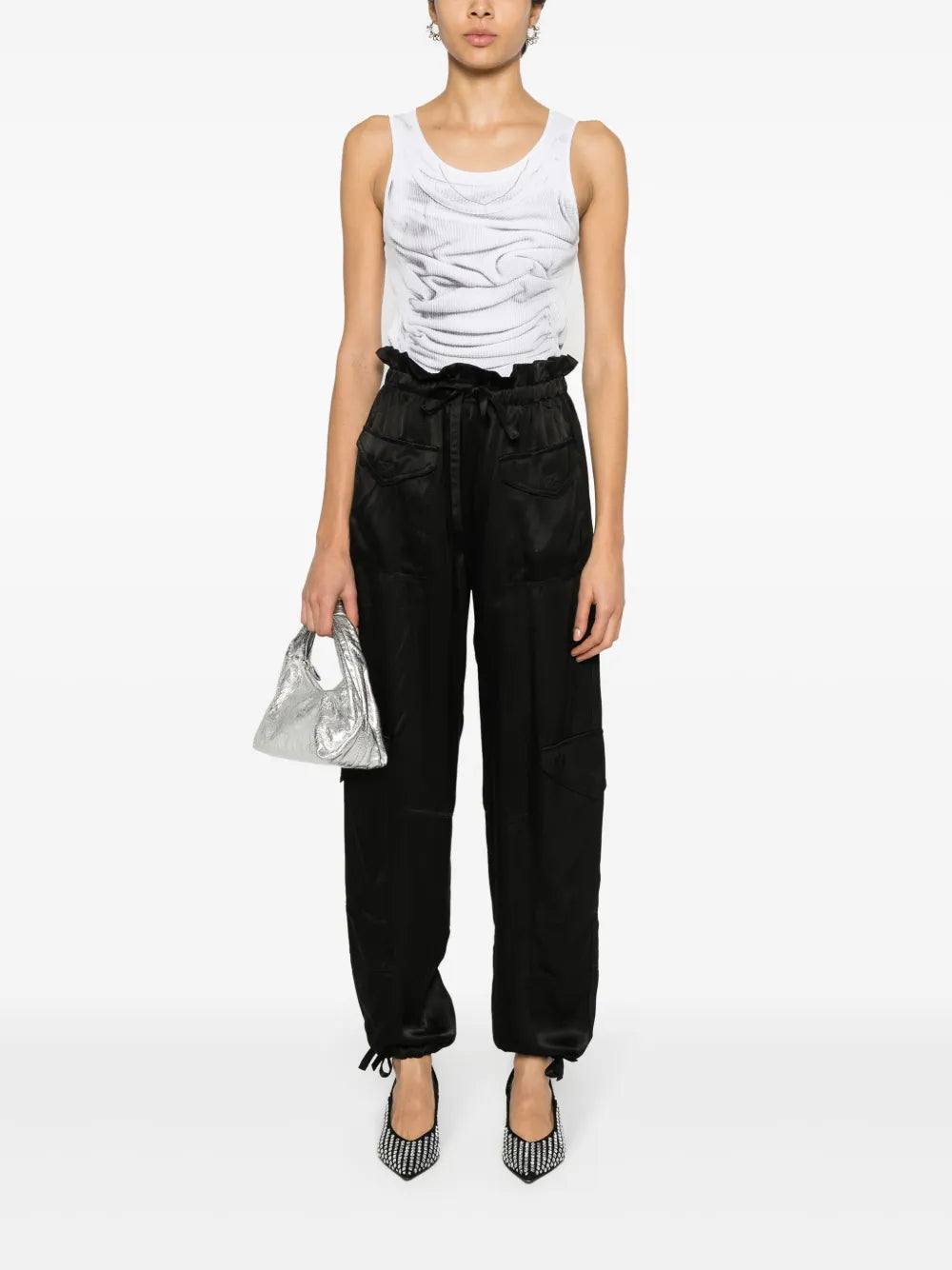 Satin Cargo Trousers