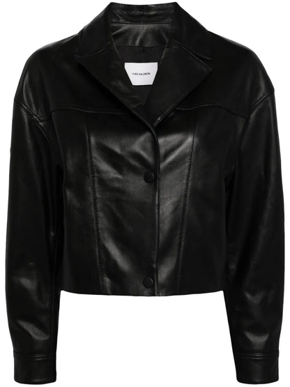 Cropped Leather Jacket