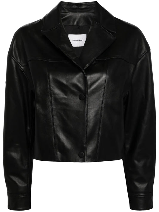 Cropped Leather Jacket