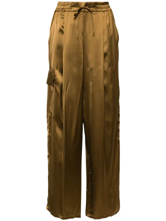 Satin Cargo Pants