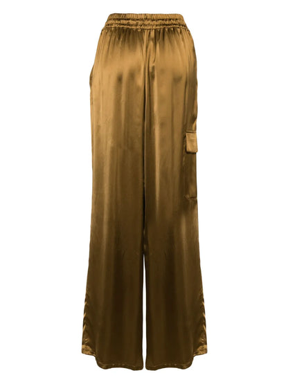 Satin Cargo Pants
