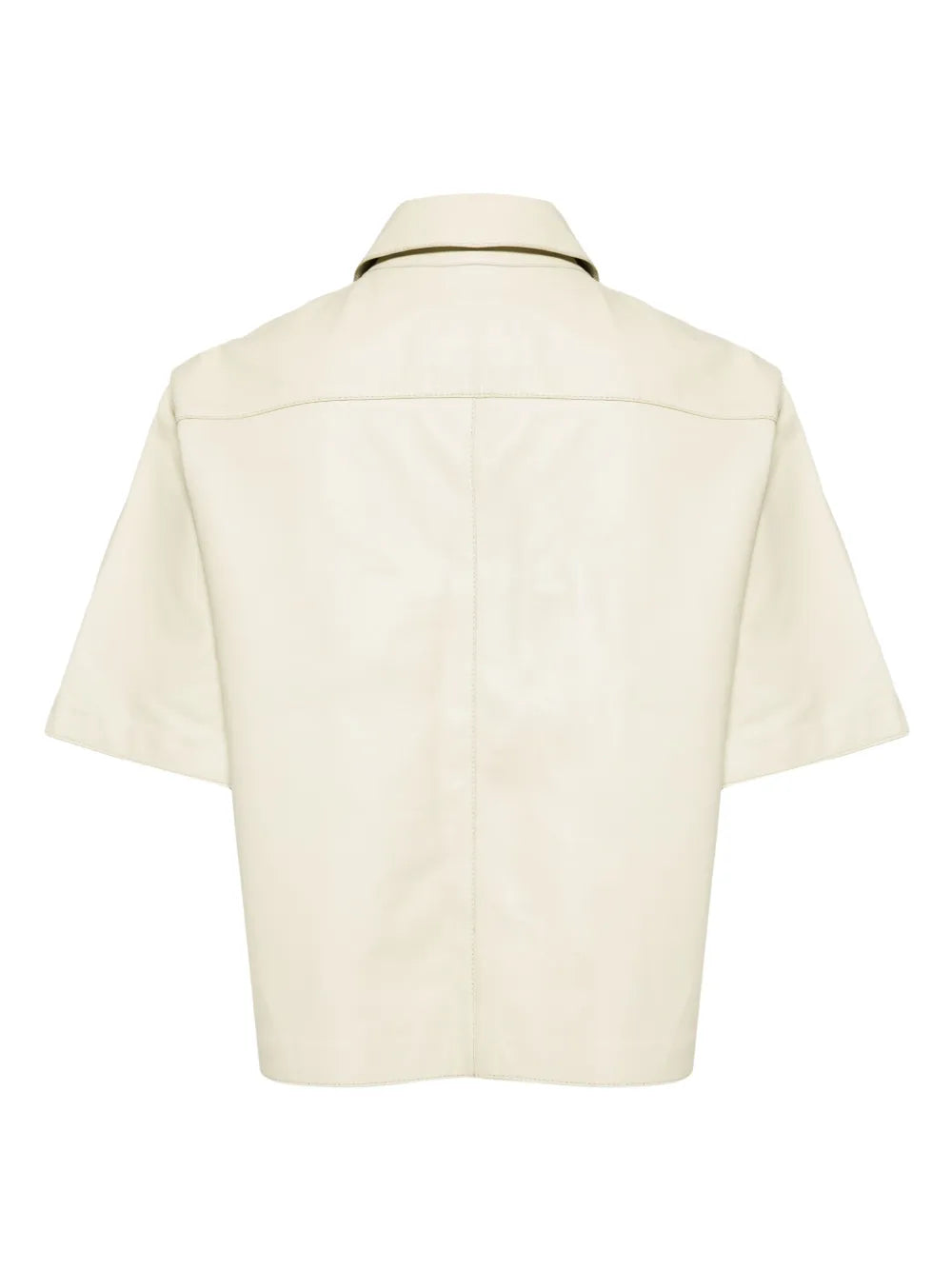 Cropped Leather Shirt