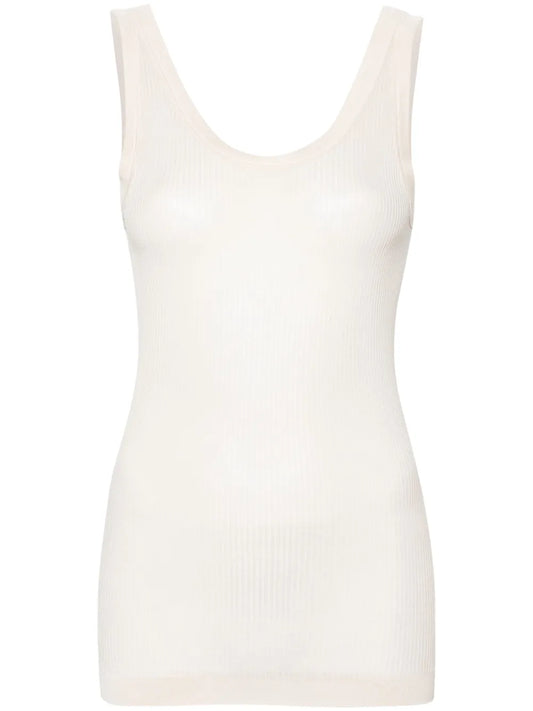 Fine-Ribbed Seamless Tank Top