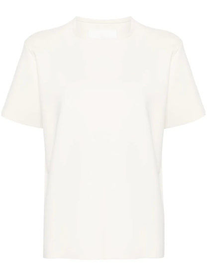 Round-Neck Fine-Ribbed Top