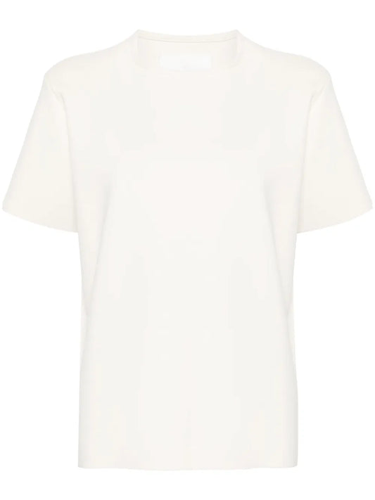 Round-Neck Fine-Ribbed Top