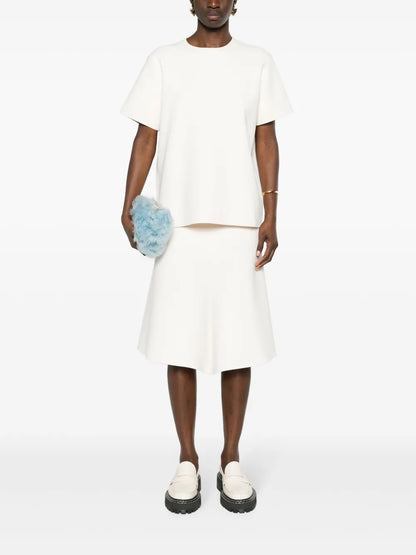 Round-Neck Fine-Ribbed Top