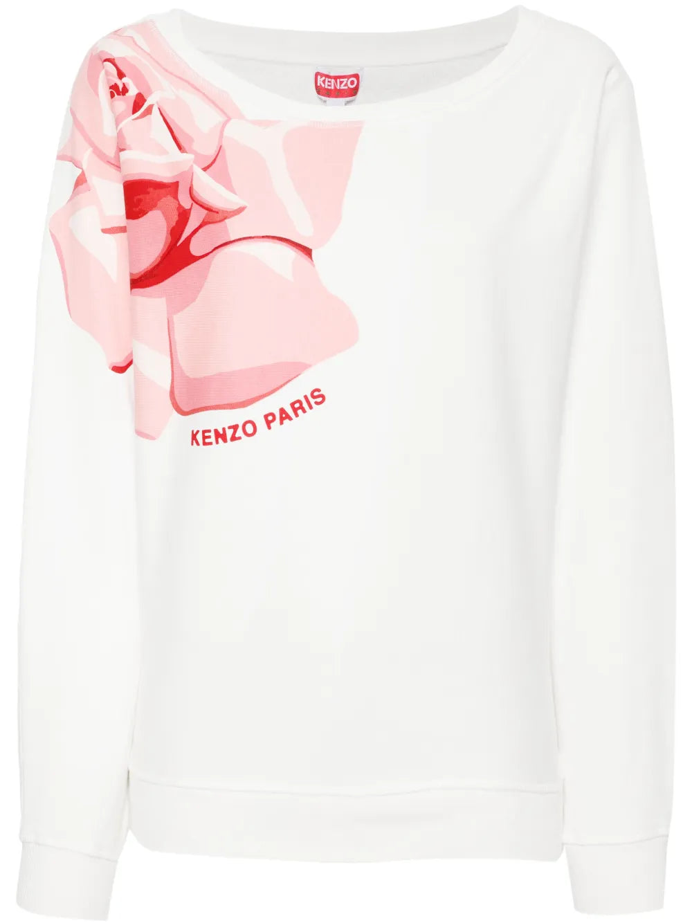 Rose-Print Cotton Sweatshirt