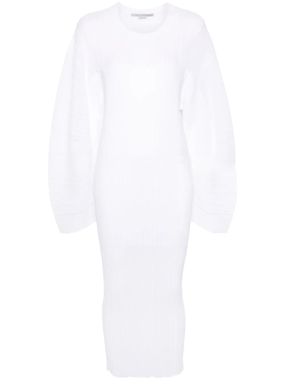 Plissé Fine-Knit Midi Dress