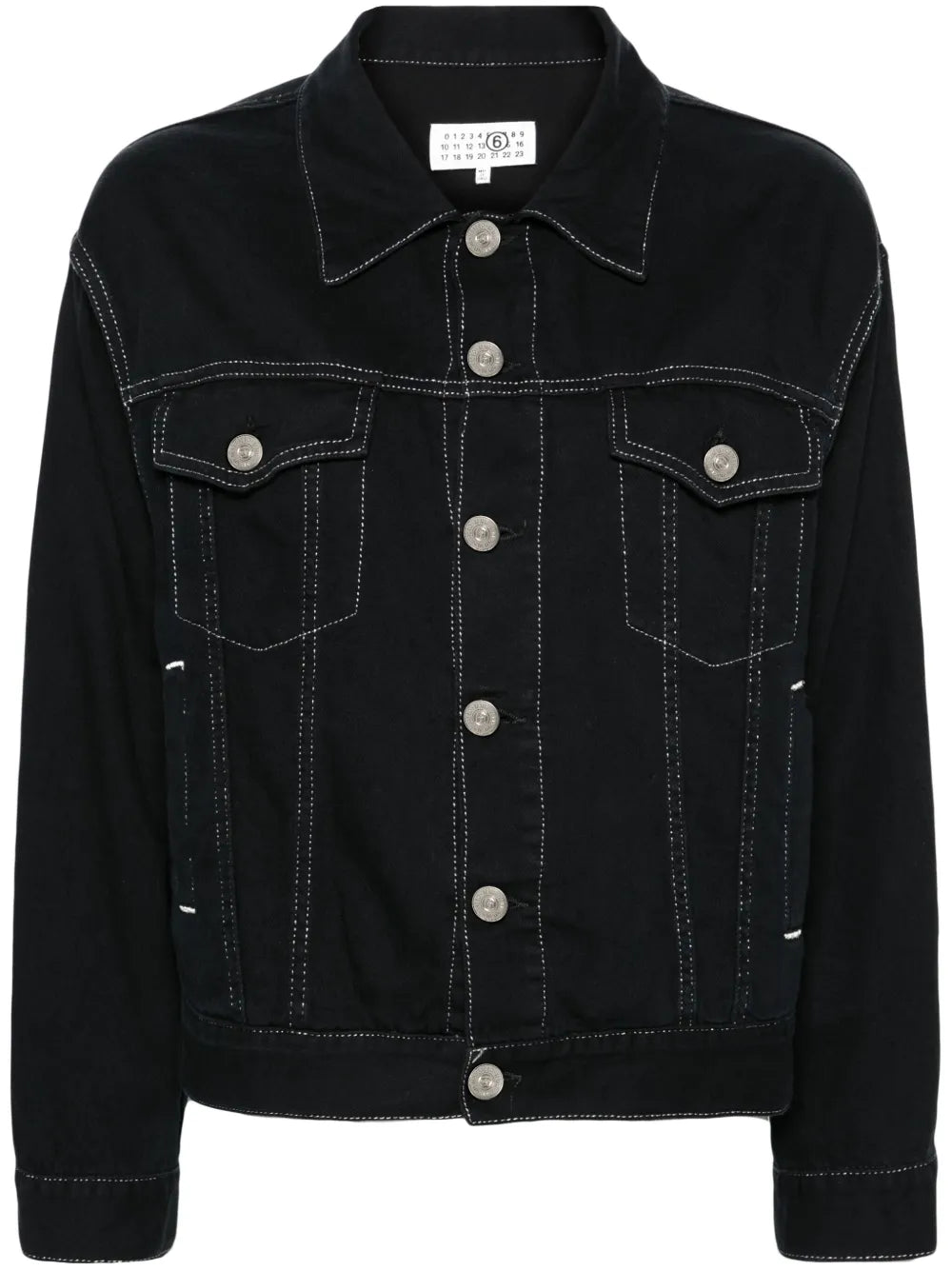 Metallic-Thread Denim Jacket