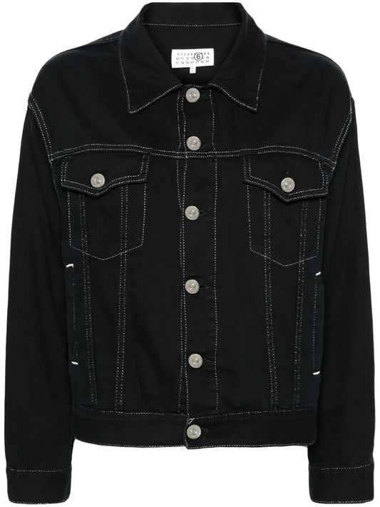 Metallic-Thread Denim Jacket