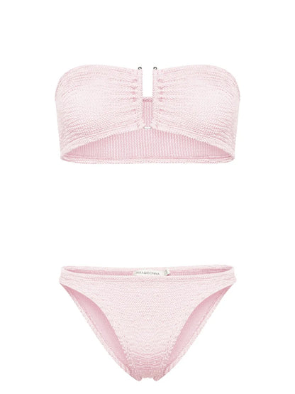 Frida Wrinkled-Effect Bandeau Bikini