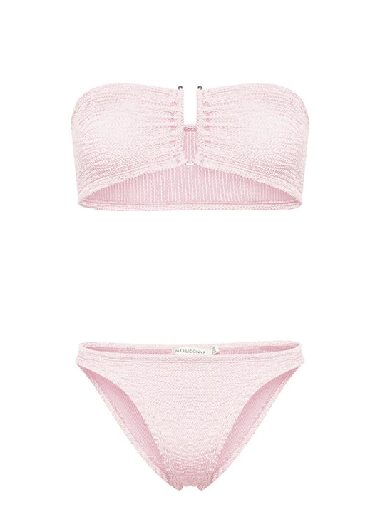 Frida Wrinkled-Effect Bandeau Bikini