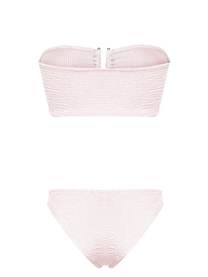 Frida Wrinkled-Effect Bandeau Bikini